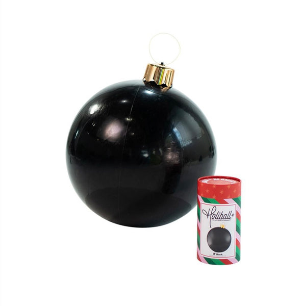 Holiball Black Inflatable Ornament - Medium 18”