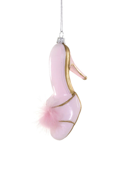 Pink Boudoir Mule Shoe Ornament
