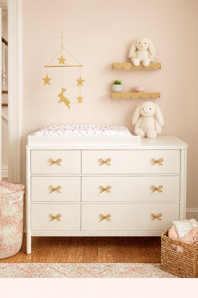 Gold Metal Bow Cabinet Knobs