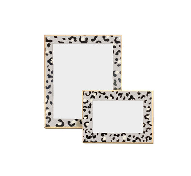 White Leopard Handpainted Frames