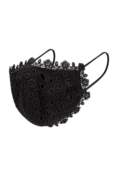 Charo Ruiz Ibiza Breezy Batista Face Mask - Black Lace